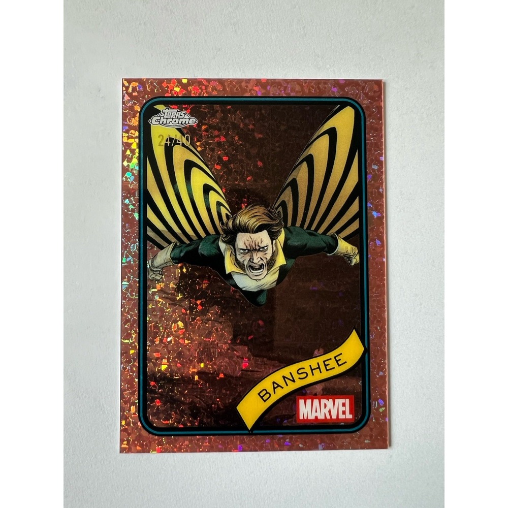 2025 Topps Chrome Marvel Banshee Rose Gold Mini Diamonds Refractor /40‎ #38 Card